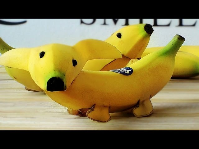 How to Make Banana Decoration | Banana Art | Fruit Carving Banana Garnishes