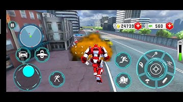 Robot game/police robot car transform game android gameplay video 2021.