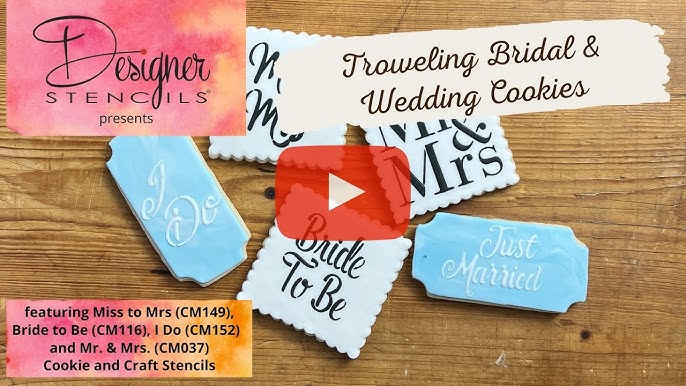 Troweling Bridal & Wedding Cookies | Designer Stencils Presents - YouTube troweling-bridal-wedding-cookies-designer-stencils-presents-youtube
