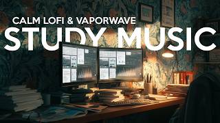 Calm LoFi &amp; Vaporwave Study Music for Focus &amp; Concentration | Background Music | Study Scene
