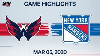 NHL Highlights | Capitals vs. Rangers - Mar. 05, 2020 Update