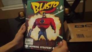 Autographed Blasto Strategy Guide And Scrapped Level Autographed By Dan Mueller, Voice Of Bosc