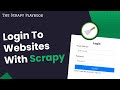 How to login with python scrapy 2022