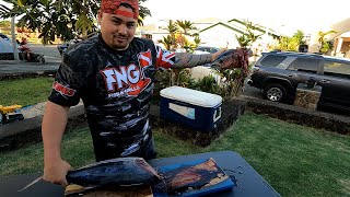 Aku Katsu, Fried Bones, & Poke Cookout - Catch and Cook Spearfishing Hawaii
