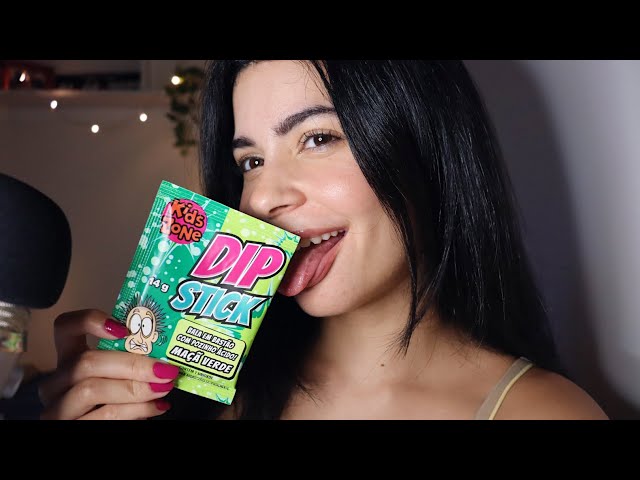 ASMR BALA DE BASTÃO COM PÓ ÁCIDO