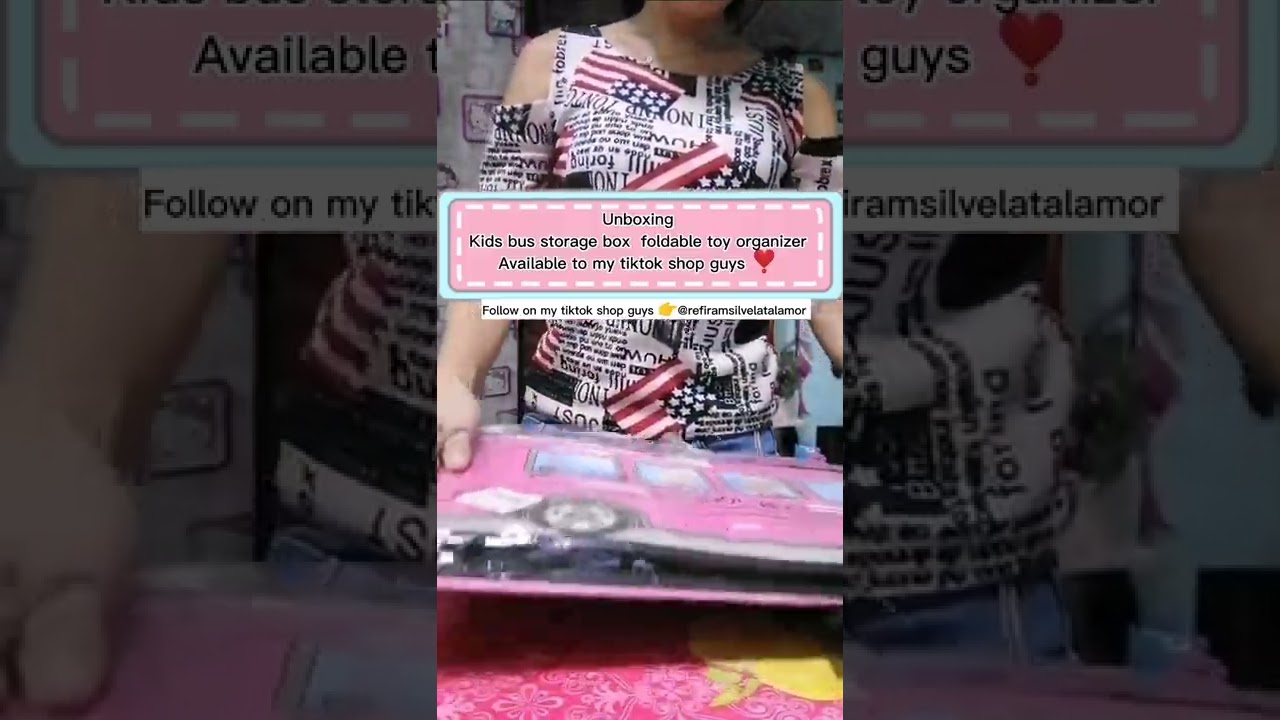 unboxing|kids bus storage box foldable toy organizer