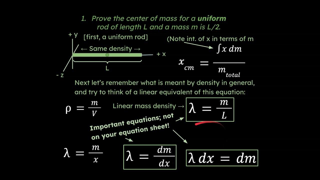 how-to-calculate-the-center-of-mass-for-a-rod-with-a-nonuniform-linear