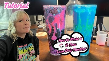 How to Make a 2-TONE LAVA DRIP Snow Globe Tumbler!