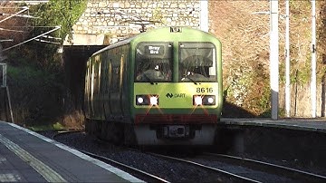 IE 8510 Class Dart Train number 8616 - Glenageary Station, Dublin