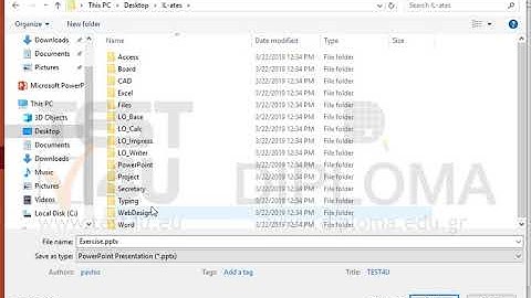 Save the presentation as PowerPoint 97-2003 presentation in folder IL-ates of your desktop,...