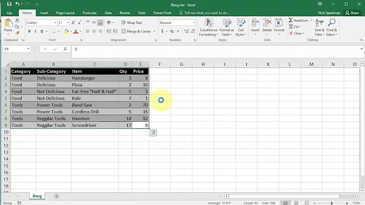 How to Remove a Table from Excel