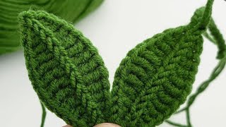 : No tires tus restos de lana, haz una hermosa corona de hojas o m'as a crochet/Tejiendoconleonardo