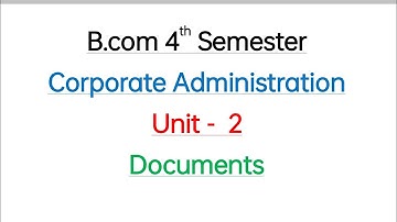 #2 Documents Corporate Administration Bcom 4th Sem important questions 2022 memorandum and articles
