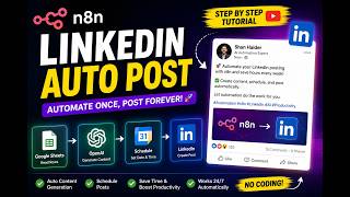 I Automated LinkedIn with AI & n8n 🤯 | Auto-Post Content Without Doing It Manually