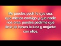 Me puedes pedir lo que sea - Eiza Gonzalez & Marconi (Lyrics)