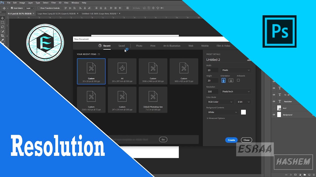 الريزليوشن أو الدقة Resolution ببرنامج الفوتوشوب 👍💯 :: اسراء هاشم