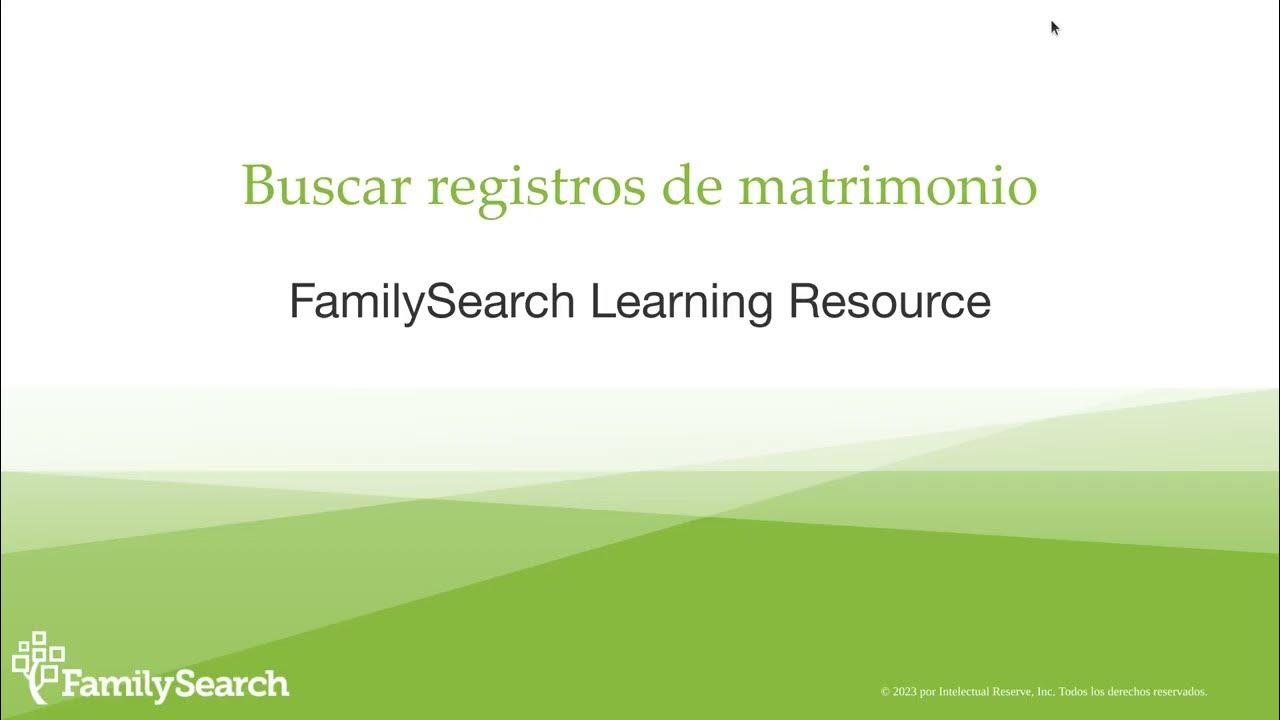 Encuentre registros de matrimonio en registros históricos FamilySearch
