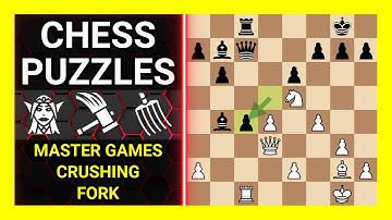 Chess Puzzles to Practice. Themes: Master games, Crushing, Fork. Learn Chess