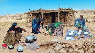 While a New baby is Born, Nomadic Women Make Zucchini/زنان عشایر در حین تولد نوزاد کدو درست می کنند