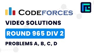 Codeforces Round 965 (Div 2) | Video Solutions - A to D | by Abhinav Kumar | TLE Eliminators