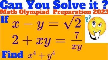 A  Very Nice Olympiad Algebra Equations @AyaansMath