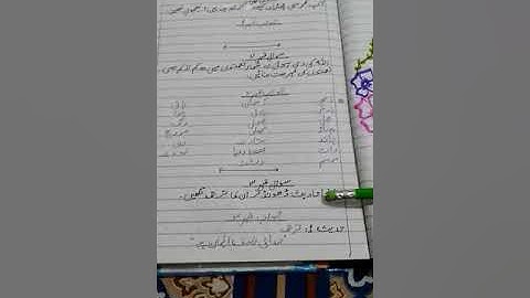 Summer Task. Class. 4 Urdu lesson 1 part C.