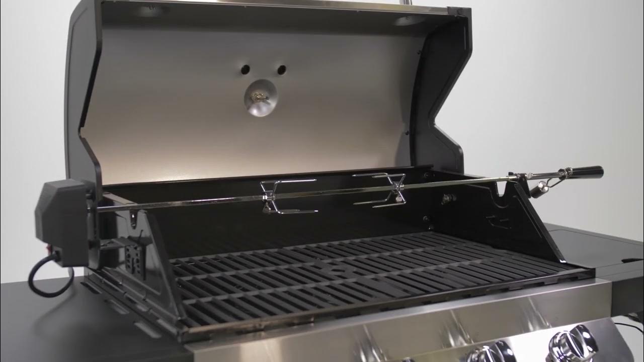 forbundet Hvert år klient Dyna-Glo Deluxe and Heavy Duty Universal Rotisserie Kits for Grills -  YouTube