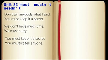 Grammar in Use_Unit 32(그래머 인 유즈_must   mustn’t   needn’t)