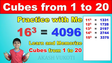 Learn and Memorize Cubes from 1 to 20 || Practice with Me