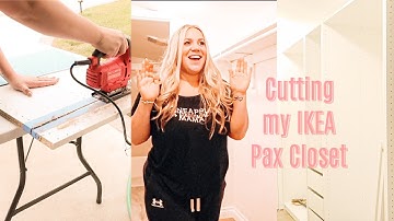 IKEA Pax closet makeover | Custom cutting to size