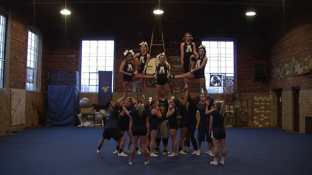 St. Ambrose University Cheer 2015 2016 Bid YouTube
