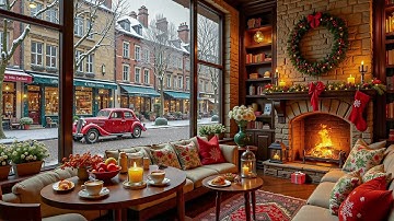 Peaceful Winter Coffee Shop ❄️⛄ Soft Jazz Piano & Cozy Ambience for Focus and Relaxation
