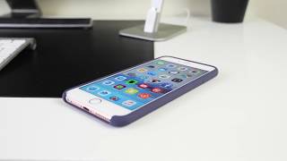 iPhone 6 Plus  6s Plus Husa piele premium Apple Leather Case, Albastru Midnight screenshot 2