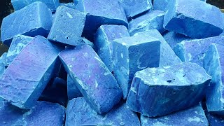 Royal Blue Jumbo Extra Soft & Buttery Gym Chalk Mass Crush  | oddlysatisfying | ASMR  screenshot 3