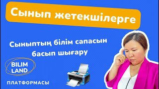 картинка: Сыныптың білім сапасын Excel-ден басып шығару
