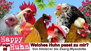 E69 Welches Huhn passt zu mir? Rassewahl - HAPPY HUHN - 50 Hühnerrassen im Vergleich, Hühner Auswahl