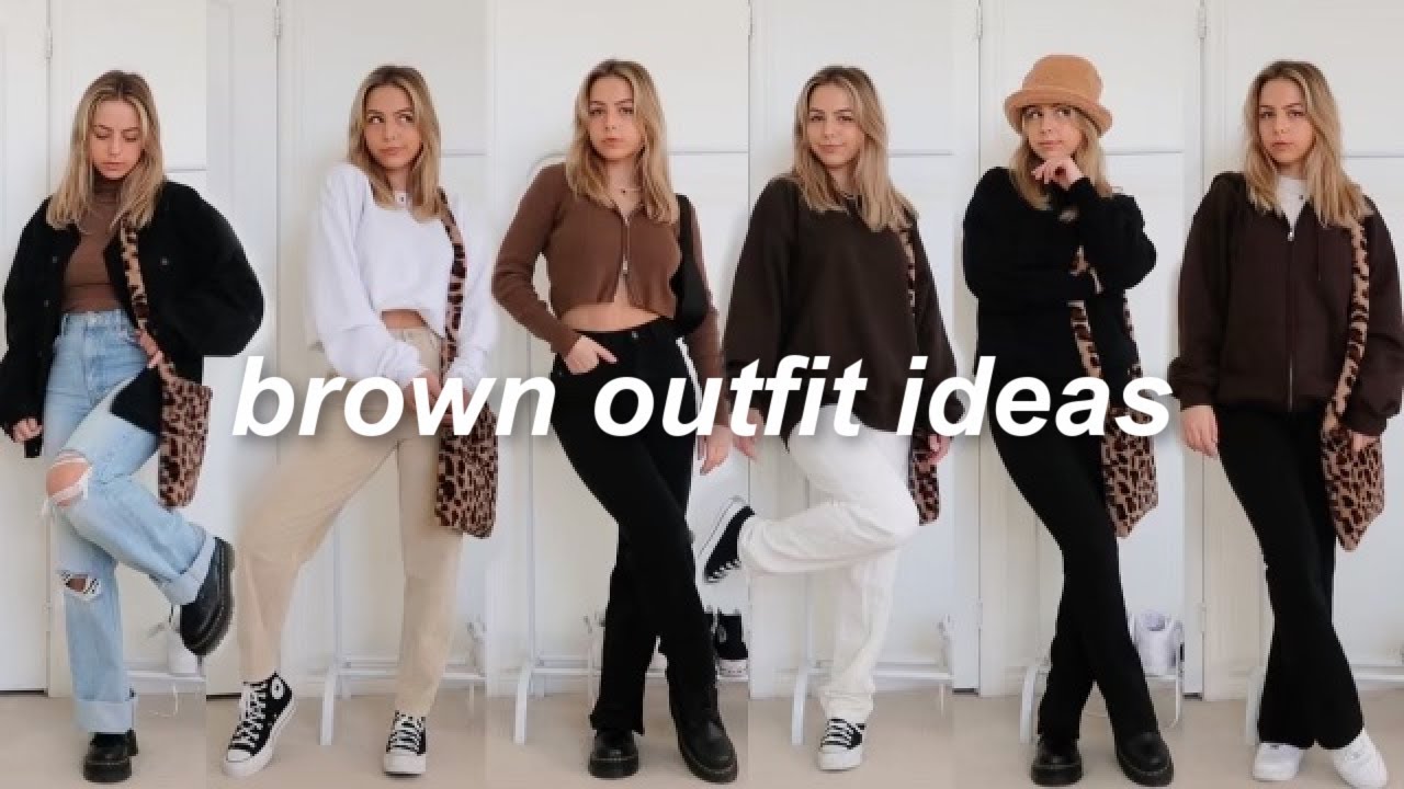 brown tops outfit