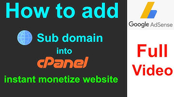 How to create a subdomain and add into Adsense || How to make a website on a subdomain