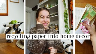 making home decor from this week's recyclables // paper pulp DIY