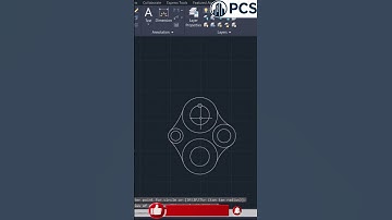 AutoCAD Practice Drawing | Fast and Simple Tutorial #shorts
