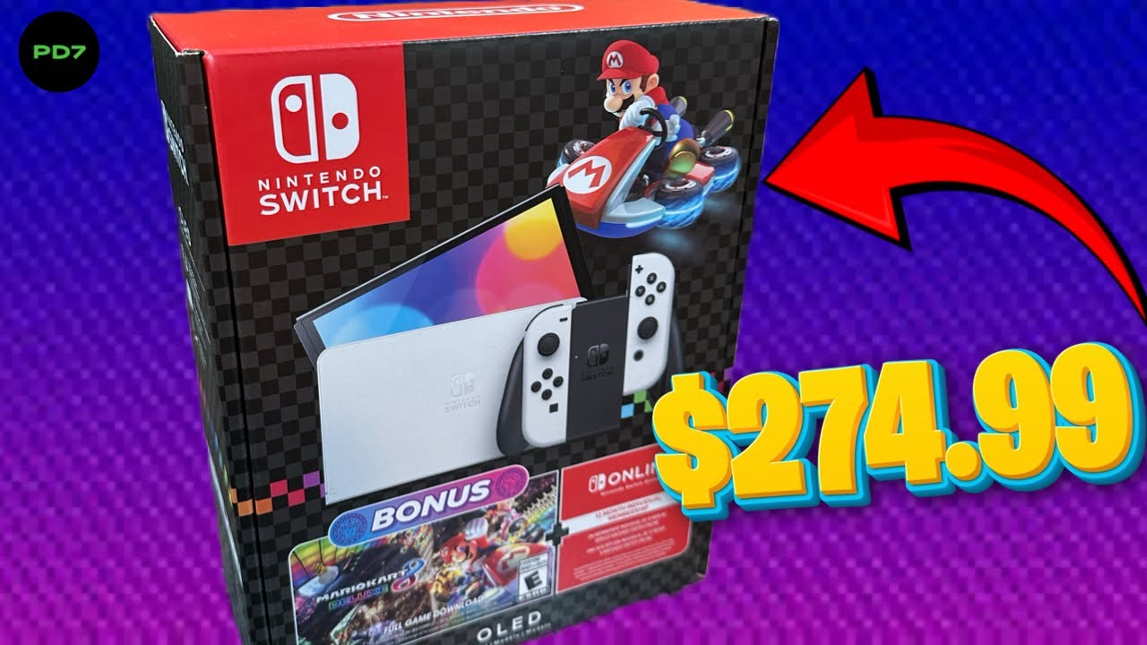 Nintendo Switch OLED $274.99 Mario Kart 8 Deluxe Bundle