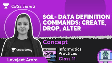 SQL- Data Definition Commands: CREATE, DROP, ALTER | Informatics Practices Class 11 | Lovejeet Arora