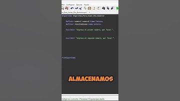 🤔 Cómo sumar dos numeros en Pseint #algoritmo #pseint #programacion  #tutorial #codificacion