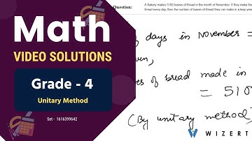 Maths Unitary Method word problems for Grade 4 - Set 1616399642