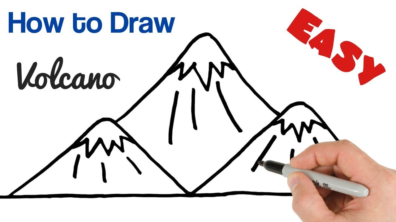 How to Draw a Mountain - Easy Drawing Art