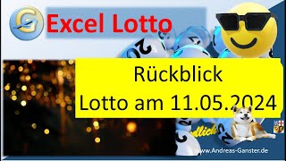 Was brachte die Vorhersage vom 11.05.2024 also von letzter Woche? | Excel Lotto | Ganster