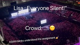 Compilation of Lisa saying “ Everyone Silent” Asia Concert Part 2