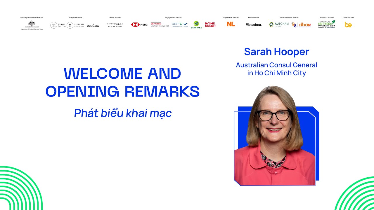 The 2025 Vietnam ESG Investor Conference: Welcome Remarks by Sarah Hooper The 2025 Vietnam ESG Investor Conference: Welcome Remarks by Sarah Hooper