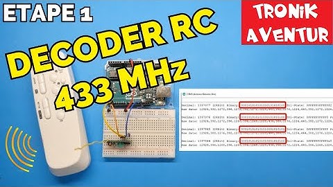 TRONIK AVENTUR 322 - DECODER RC RF433 MHZ / ARDUINO & MODULE RF433