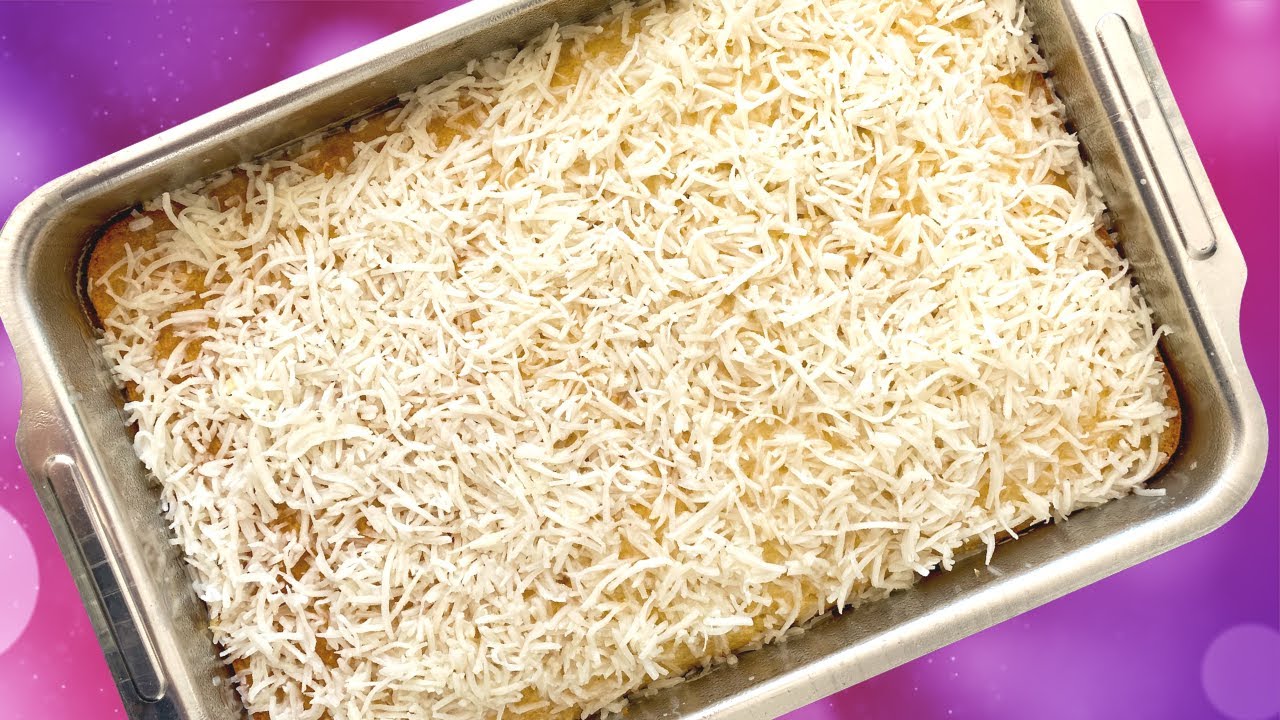 BOLO GELADO DE COCO delicioso - BOLO TOALHA FELPUDA